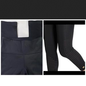 AURUM HIGH RISE LEGGINGS MOISTURE WICKING BREATHABLE HOLES ON SIDES SIZE S/P